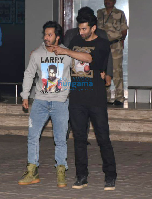 Varun Dhawan and Aditya Roy Kapur snapped at the airport