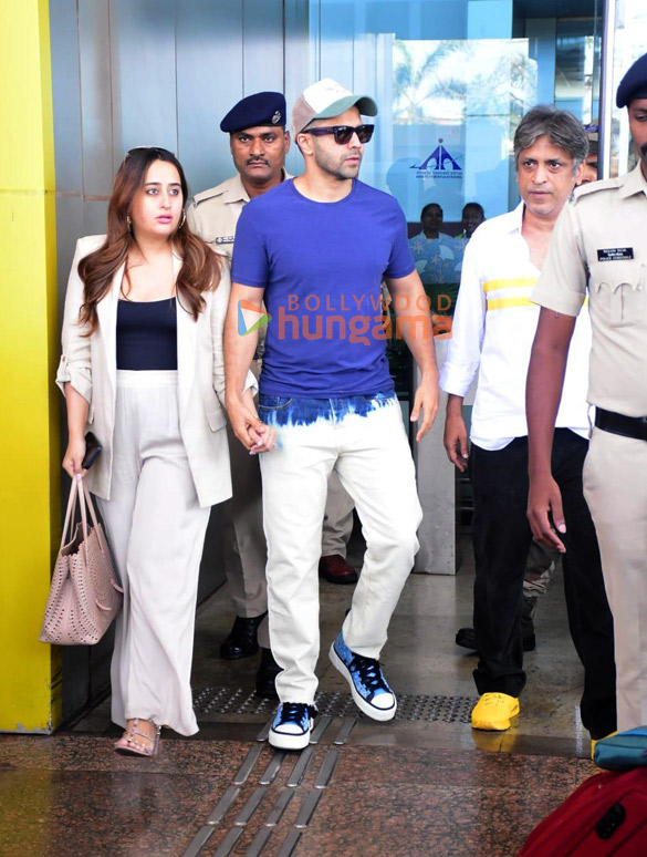 Photos: Bhumi Pednekar, Esha deol, Varun Dhawan and wife Natasha Dalal snapped at Goa airport