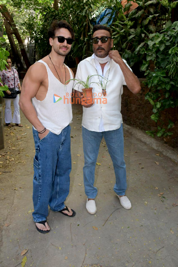 Photos: Jackie Shroff and Tiger Shroff snapped at Krome Studio in Bandra