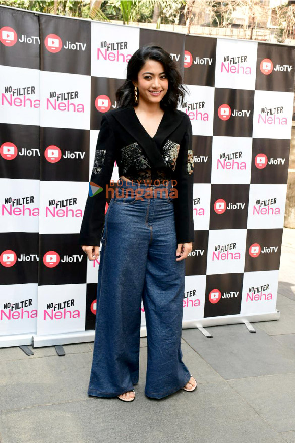 Photos: Rashmika Mandanna and Neha Dhupia snapped on sets of the show No Filter Neha Season 6