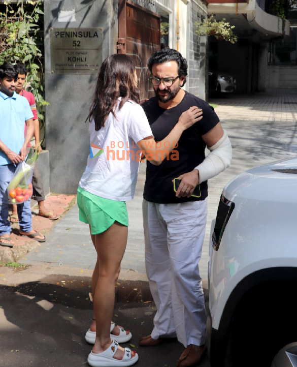 Photos: Sara Ali Khan and Saif Ali Khan snapped in Juhu