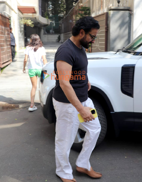Photos: Sara Ali Khan and Saif Ali Khan snapped in Juhu