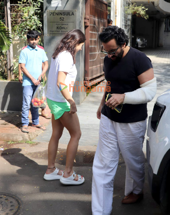 Photos: Sara Ali Khan and Saif Ali Khan snapped in Juhu