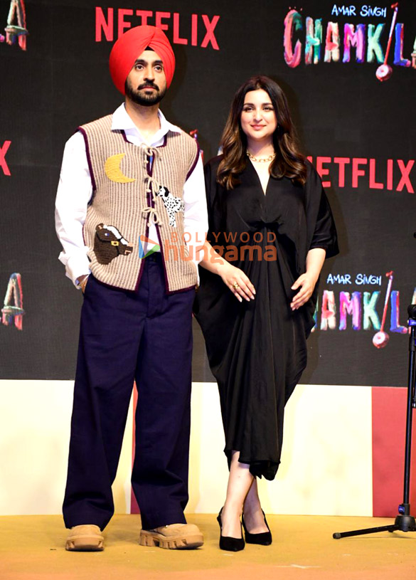 Photos: Diljit Dosanjh, Parineeti Chopra, Imtiaz Ali, A. R. Rahman and others snapped at the trailer launch of Amar Singh Chamkila