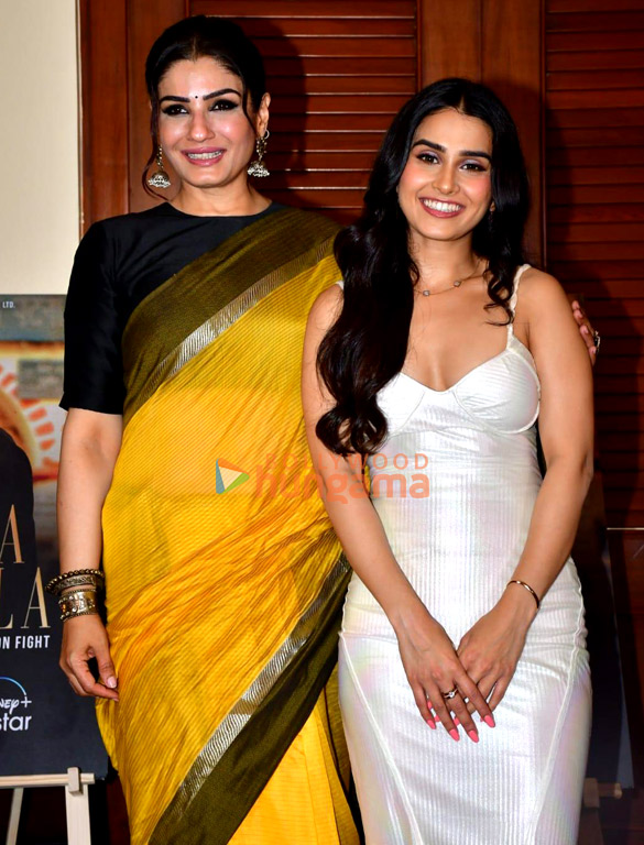 Photos: Raveena Tandon and Anushka Kaushik snapped promoting Patna Shukla