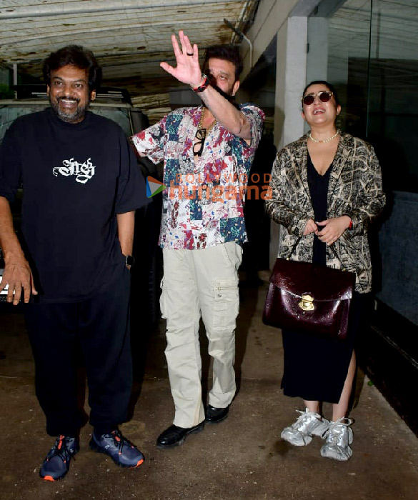 Photos: Sanjay Dutt, Charmme Kaur and Puri Jagannadh snapped at Sunny Super Sound in Juhu