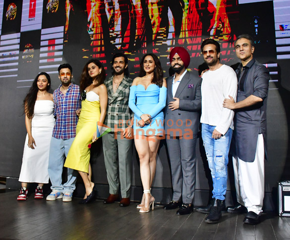 Photos: Taapsee Pannu, Ammy Virk, Fardeen Khan and others snapped at 'Hauli Hauli' song launch from Khel Khel Mein
