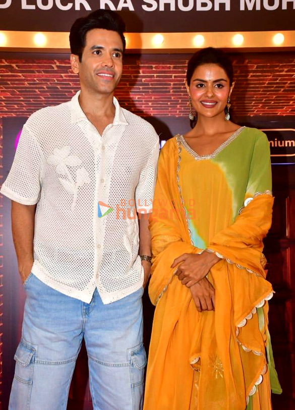 Photos: Tusshar Kapoor and Priyanka Chahar Choudhary snapped promoting Dus June Kii Raat at Hyatt Centric, Juhu