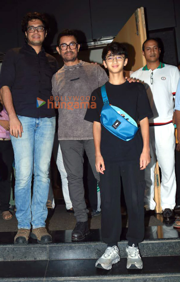Photos: Aamir Khan snapped with sons Junaid and Azad in Bandra