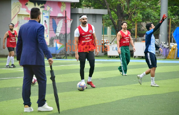 Photos: Tiger Shroff and Ahan Shetty snapped during a football match in Juhu