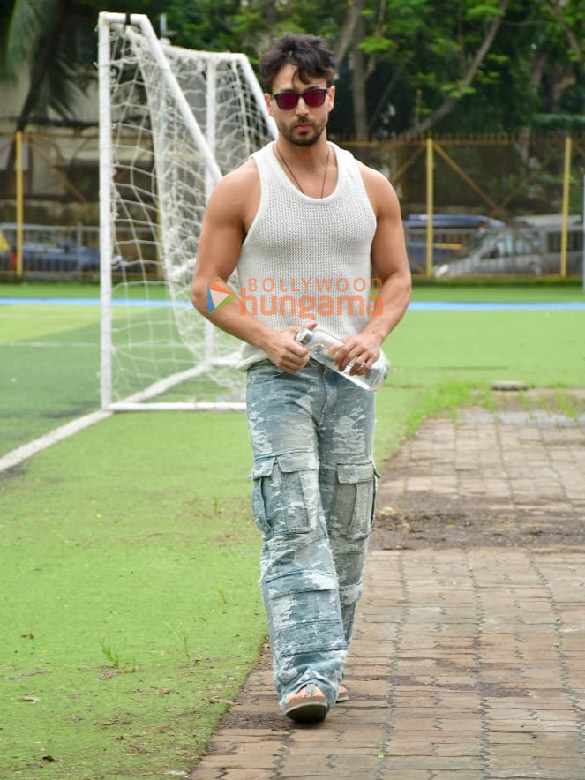 Photos: Tiger Shroff and Ahan Shetty snapped during a football match in Juhu