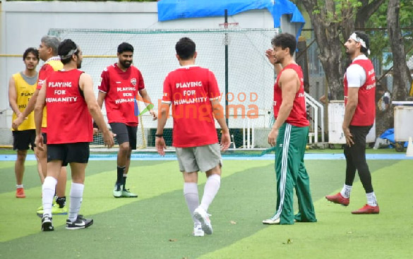 Photos: Tiger Shroff and Ahan Shetty snapped during a football match in Juhu