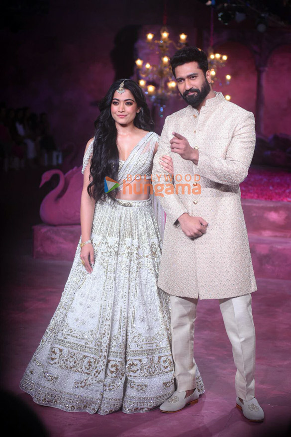 Photos: Vicky Kaushal and Rashmika Mandanna walk the ramp for Falguni and Shane Peacock at India Couture Week 2024