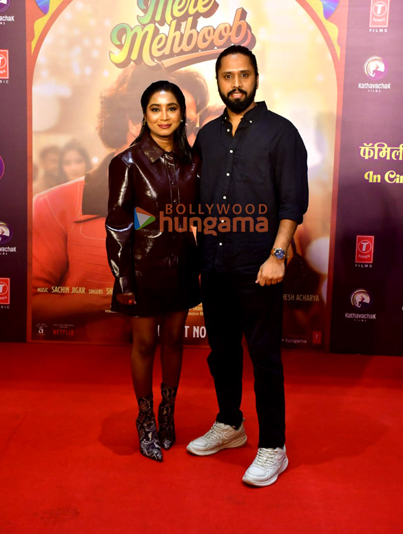 Photos: Triptii Dimri and others snapped at 'Mere Mehboob' song launch from Vicky Vidya Ka Woh Wala Video