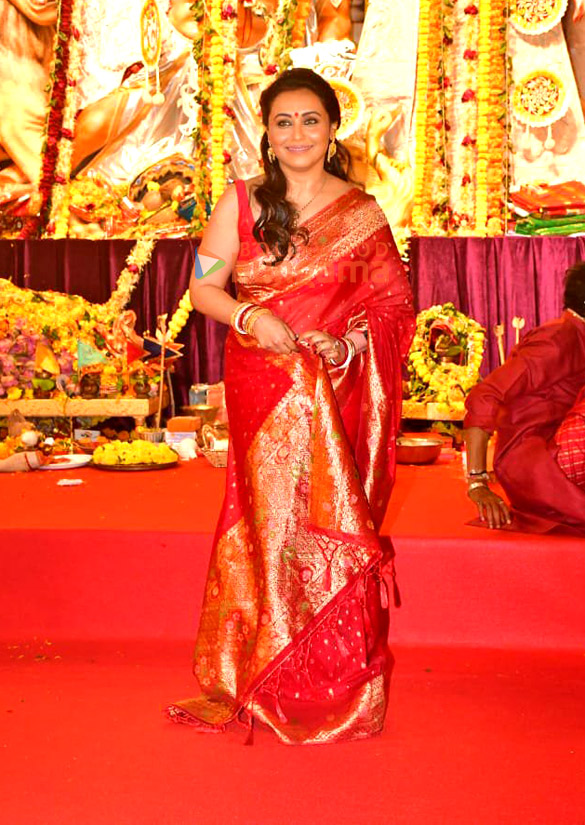Photos Ajay Devgn, Kajol, Rani Mukerji, Alia Bhatt and others snapped during Durga Puja at North Bombay Sarbojanin