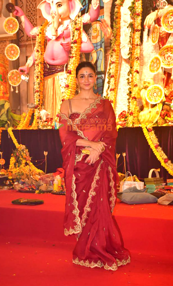 Photos Ajay Devgn, Kajol, Rani Mukerji, Alia Bhatt and others snapped during Durga Puja at North Bombay Sarbojanin