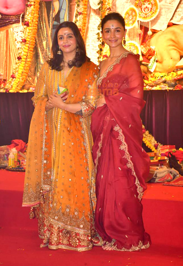 Photos Ajay Devgn, Kajol, Rani Mukerji, Alia Bhatt and others snapped during Durga Puja at North Bombay Sarbojanin