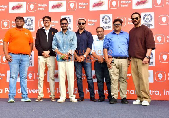 Photos: Ajay Devgn and Rohit Shetty attempt the Guinness World Record for the largest Vada Pav delivery at Airport High School & Junior College