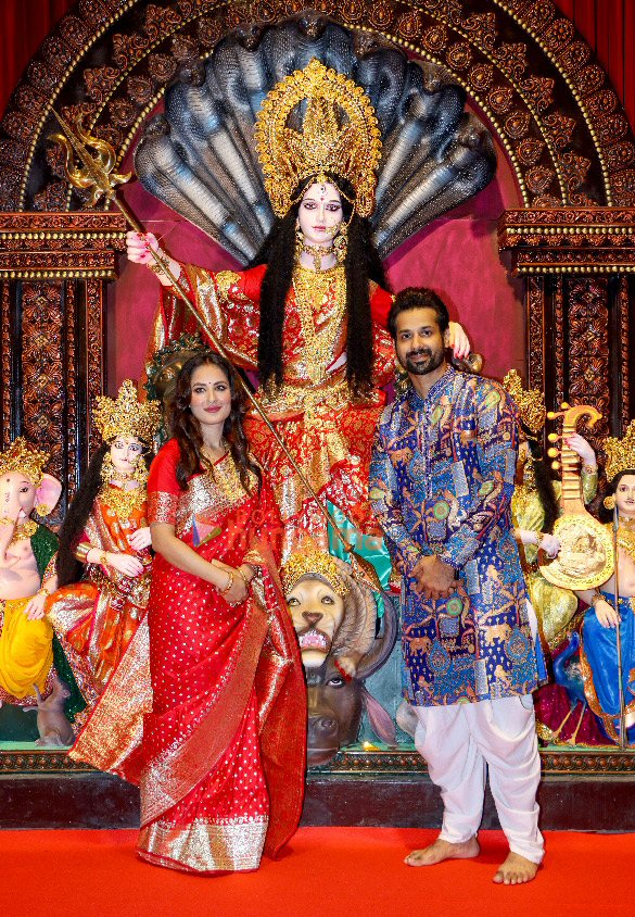 Photos: Ankita Lokhande, Nia Sharma, Rashami Desai, Siddharth Nigam and many more snapped at the Goregaon Durga Mahotsav 2024