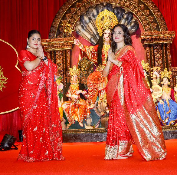 Photos: Ankita Lokhande, Nia Sharma, Rashami Desai, Siddharth Nigam and many more snapped at the Goregaon Durga Mahotsav 2024