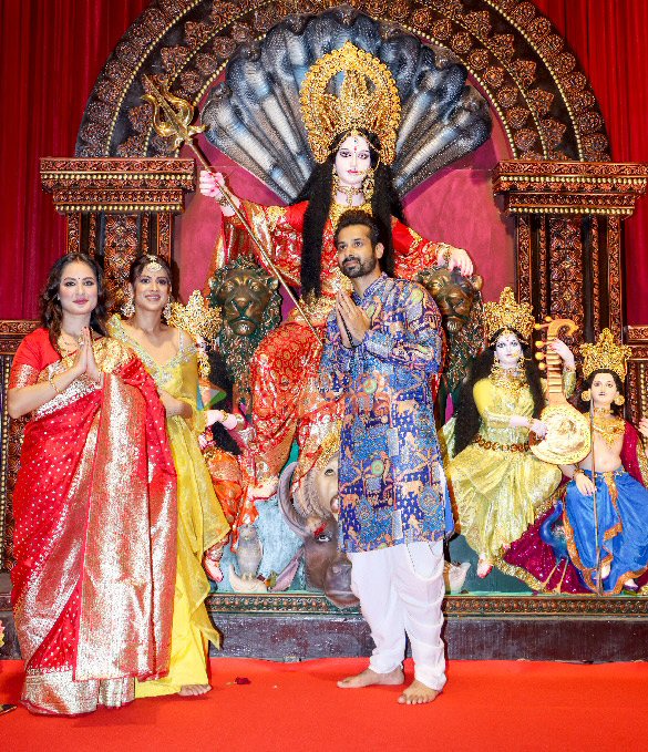 Photos: Ankita Lokhande, Nia Sharma, Rashami Desai, Siddharth Nigam and many more snapped at the Goregaon Durga Mahotsav 2024
