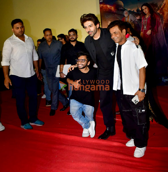 Photos: Kartik Aaryan, Vidya Balan, Triptii Dimri and others snapped at Bhool Bhulaiyaa 3 trailer launch at Raj Mandir Theater, Jaipur