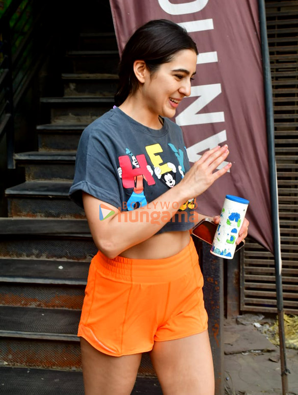 Photos: Sara Ali Khan snapped outside the gym in Juhu