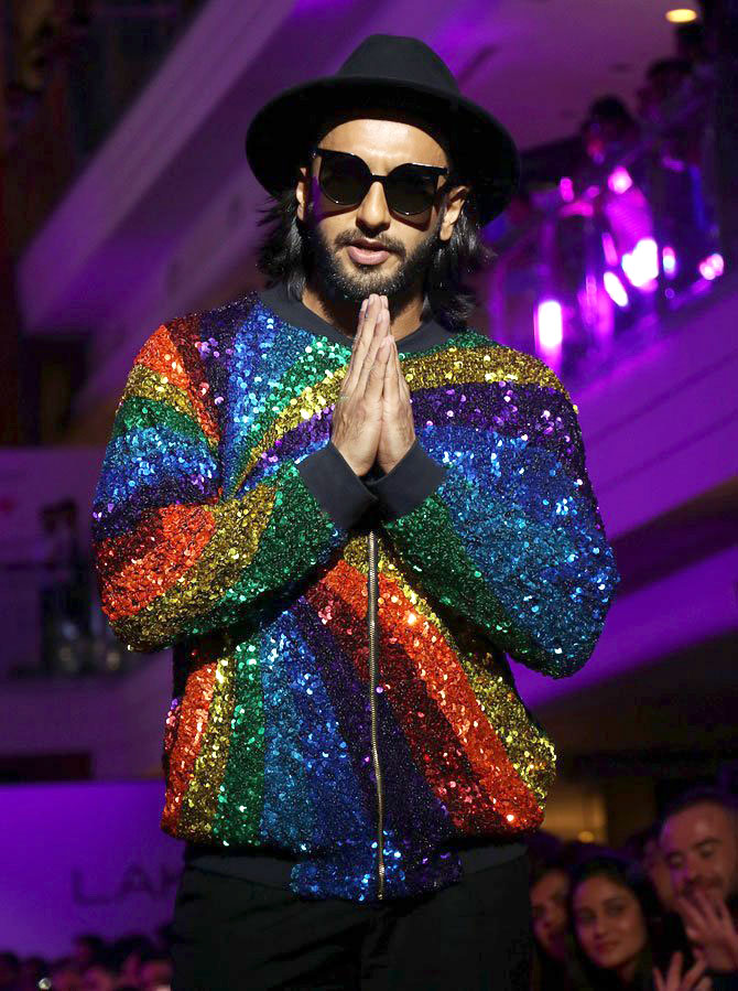 Image result for rainbow jacket Ranveer