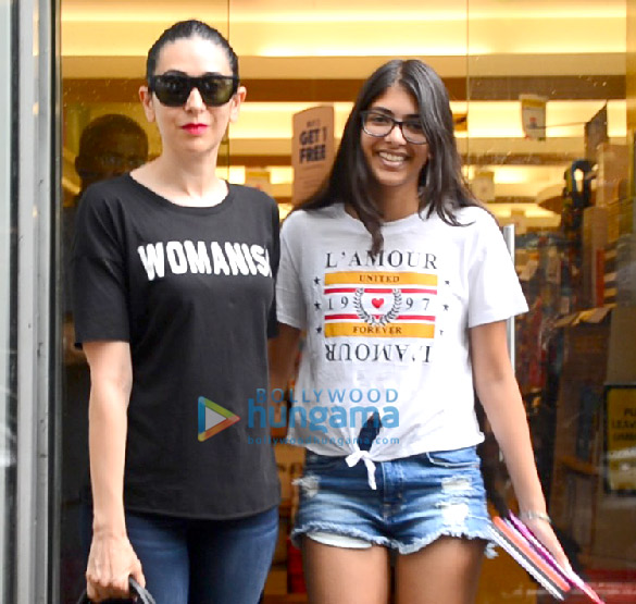 Karisma Kapoor snapped with her daughter at a book store Karisma Kapoor snapped with her daughter at a book store