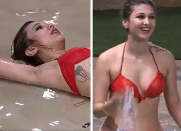 Bigg Boss 12: Jasleen Matharu slips into a skimpy red bikini, enjoys a pool date with Anup Jalota Bigg Boss 12: Jasleen Matharu slips into a skimpy red bikini, enjoys a pool date with Anup Jalota