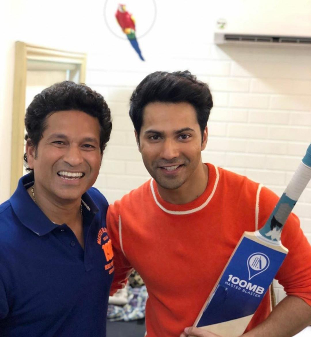 WATCH: Varun Dhawan and Abhishek Bachchan play gully cricket with master blaster Sachin Tendulkar