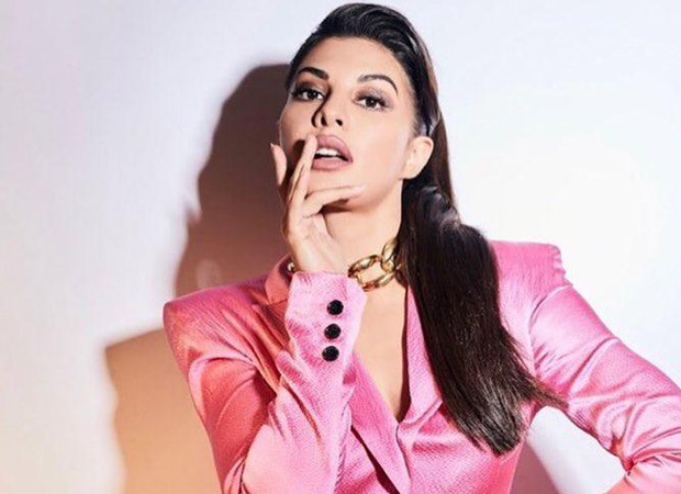 Jacqueline Fernandez looks pretty in pink as she dons a pantsuit by Judy Zhang