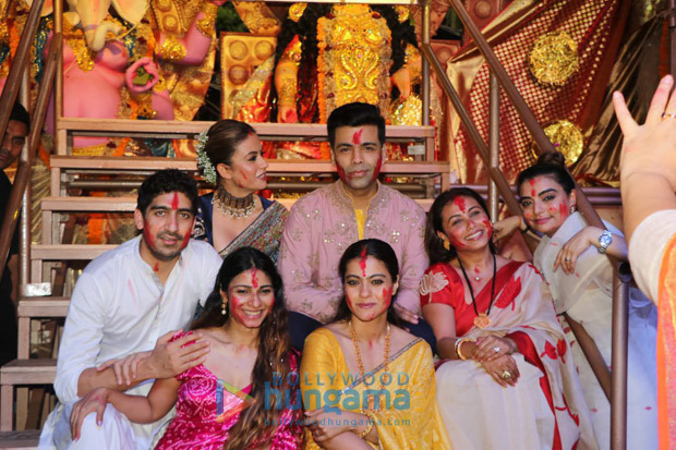 Rani Mukerji, Kajol, Karan Johar, Ayan Mukerji enjoy Sindoor Khela on Dussehra
