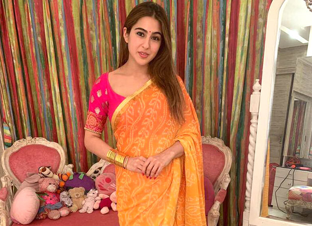 Saree-clad Sara Ali Khan celebrates Diwali with Varun Dhawan, Karan Johar, and Manish Malhotra