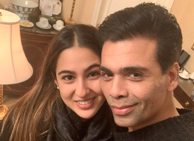 Sara Ali Khan and Karan Johar pose for a quick selfie in New York