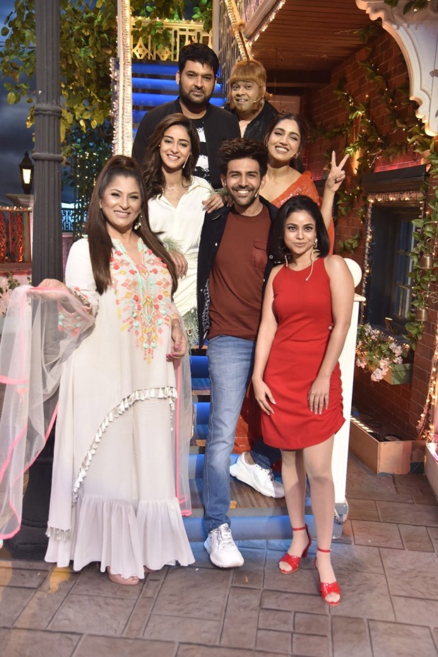 The Kapil Sharma Show - Kartik Aaryan was rewarded kisses after shooting 'Dheeme Dheeme' song with Ananya Panday and Bhumi Pednekar