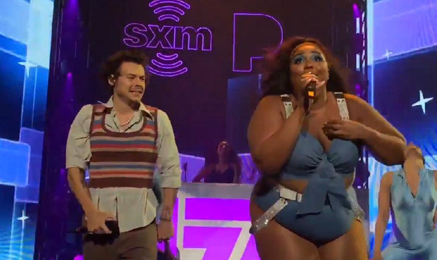 Lizzo and Harry Styles make a dynamic duo while performing 'Juice' in Miami