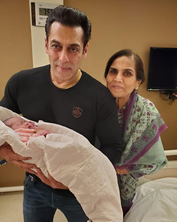 Salman Khan holds new born niece Ayat in his arms in this adorable