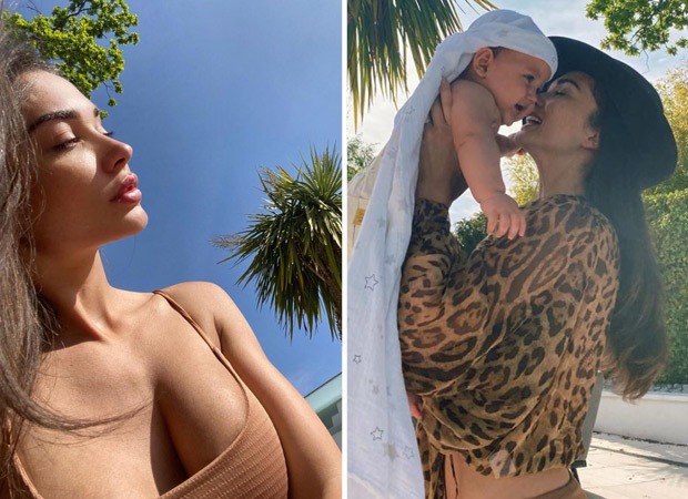 Bikini clad Amy Jackson shares cuddles with her cute son Bikini clad Amy Jackson shares cuddles with her cute son