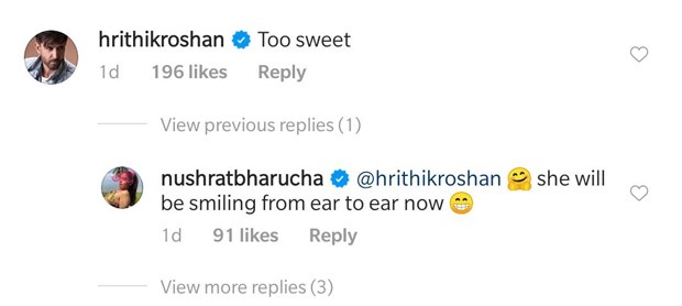 Nushrat Bharucha’s mom gets a special Mother’s Day greeting from Hrithik Roshan!
