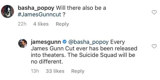 James Gunn confirms his version of The Suicide Squad will release in theatres 