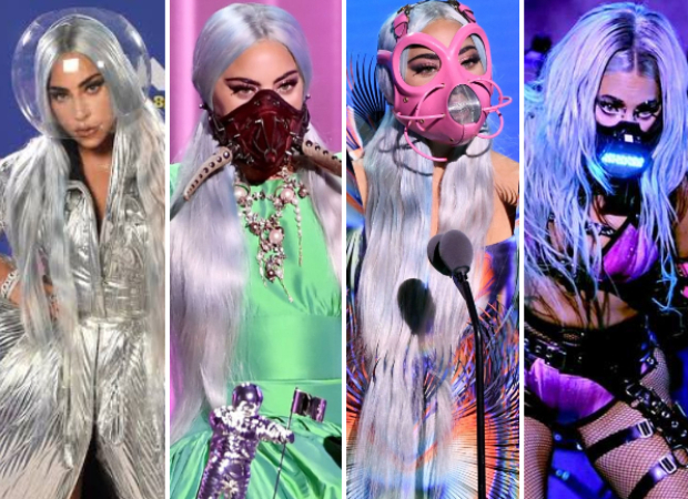 Lady Gaga wore eight incredible outfits with multiple mask changes at VMAs 2020, so here's a rundown of it 