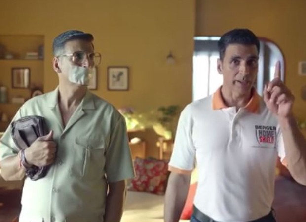 Akshay Kumar's plays a double role in his latest ad which was shot before he left for UK