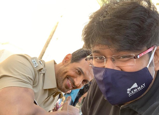 Milap Zaveri shares pictures with a khakhi-clad John Abraham from the sets of Satyameva Jayate 2