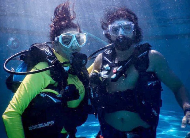 Farhan Akhtar asks Shibani Dandekar to breathe with him, see their scuba diving pictures from Maldives vacay