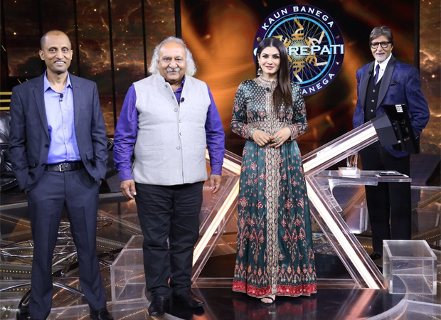 Anoop Khanna, Sylvester Peter are accompanied by Raveena Tandon on Kaun Banega Crorepati 12