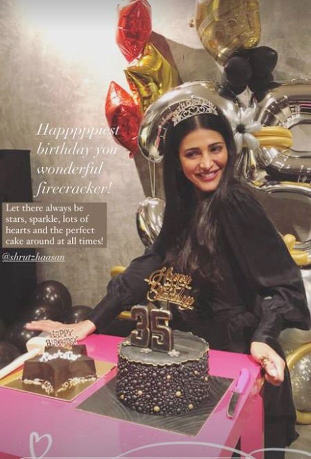 Shruti Haasan has a midnight birthday celebration; thanks her virtual family for making her day special
