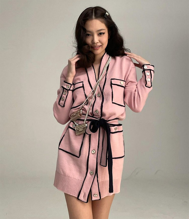 Chanel pink dress for Harper's Bazaar Korea