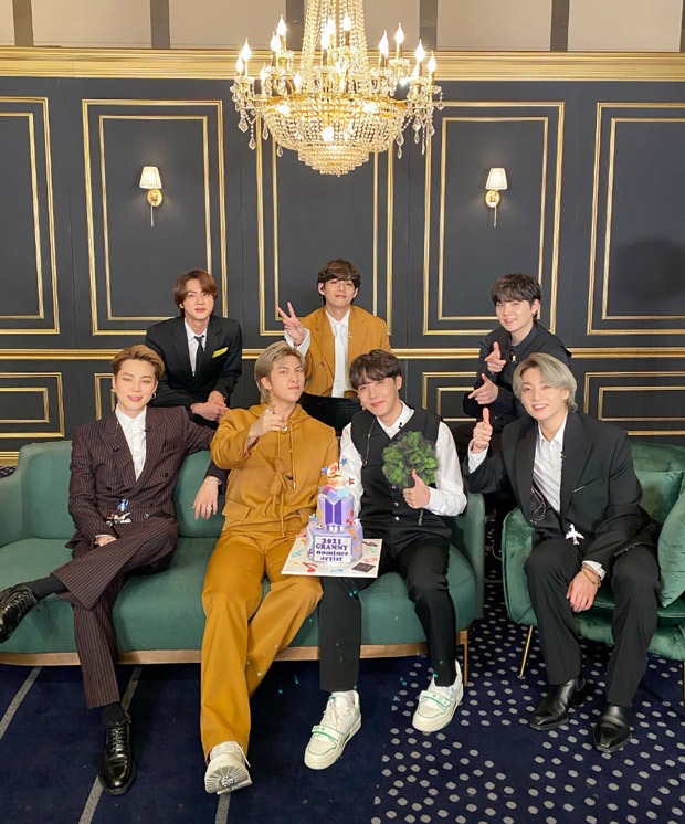 Dopamine dressing for BTS as they keep it chic in Louis Vuitton at the  Grammys 2021 2021 : Bollywood News - Bollywood Hungama