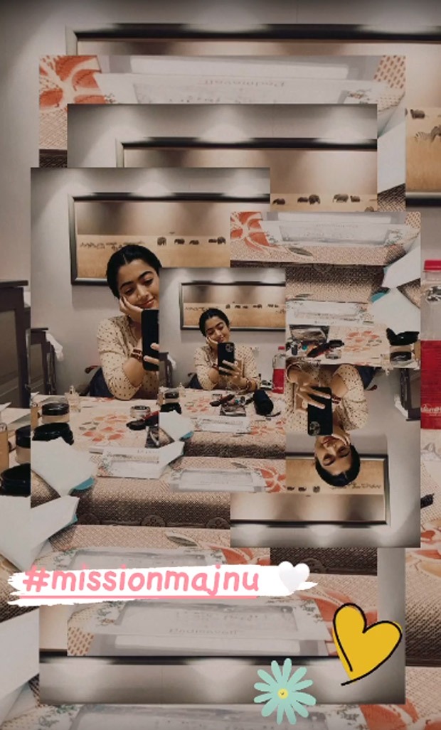 Rashmika Mandanna gives a sneak peek of her look from Mission Majnu